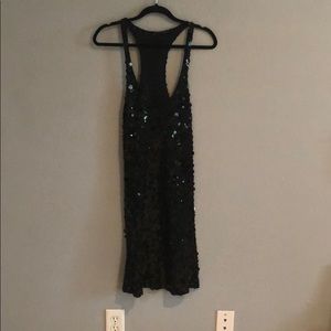 Black sequin party dress